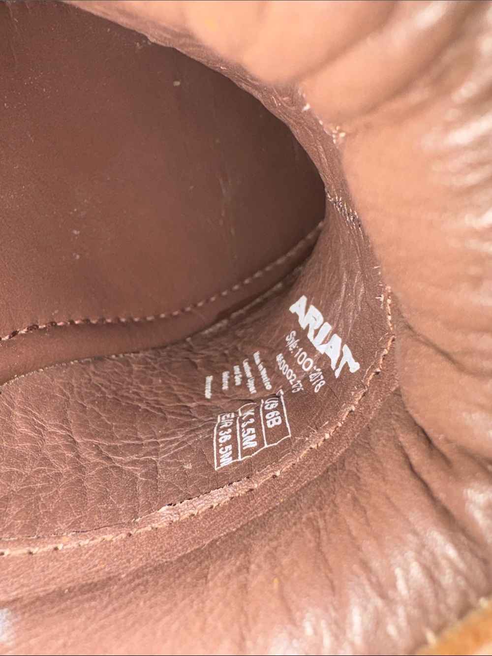 Ariat Tan Distressed Leather Buckle Clog Mules with Wood Sole - Picture 11 of 11